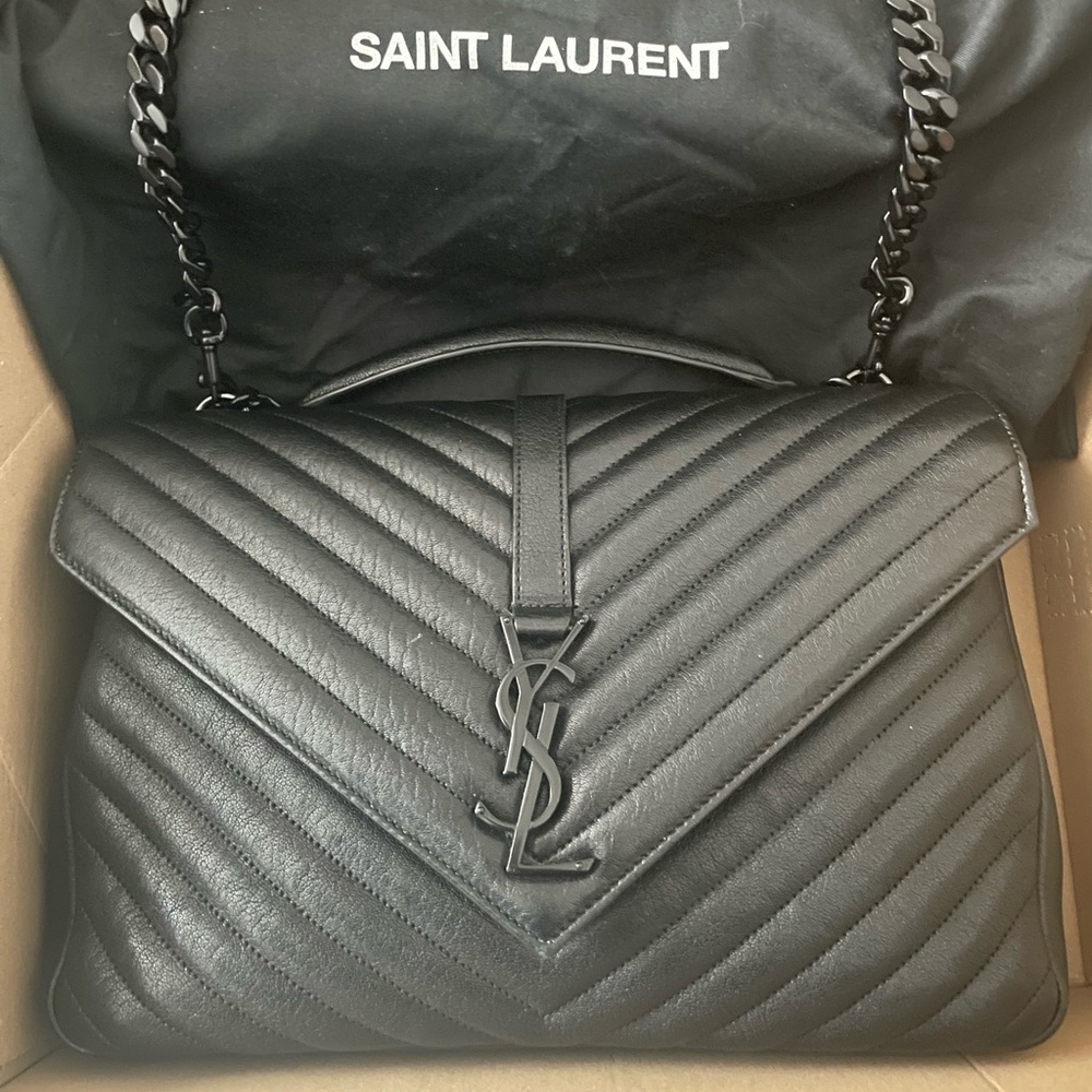 YSL LARGE COLLEGE FLAP BAG